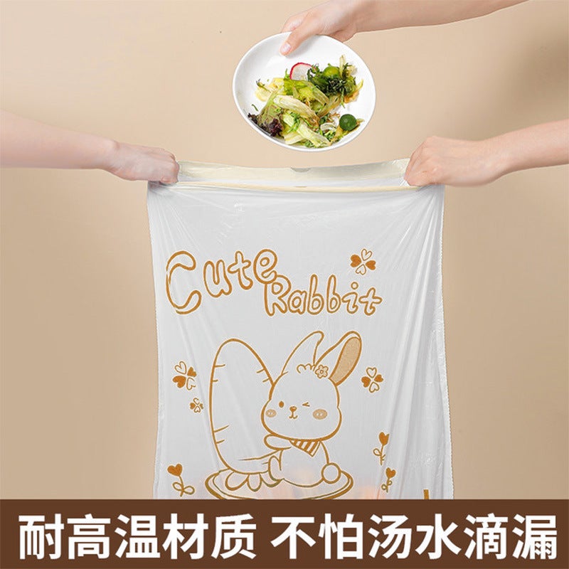 Printed Drawstring Garbage Bag For Home Kitchen Large Capacity Leak-Proof Thickeneded High Temperature Resistant Large Automatic Closing Garbage Bag - Image 4